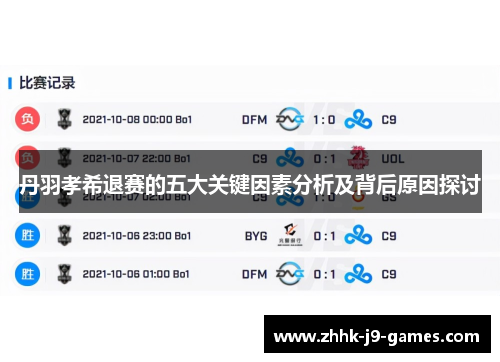 丹羽孝希退赛的五大关键因素分析及背后原因探讨